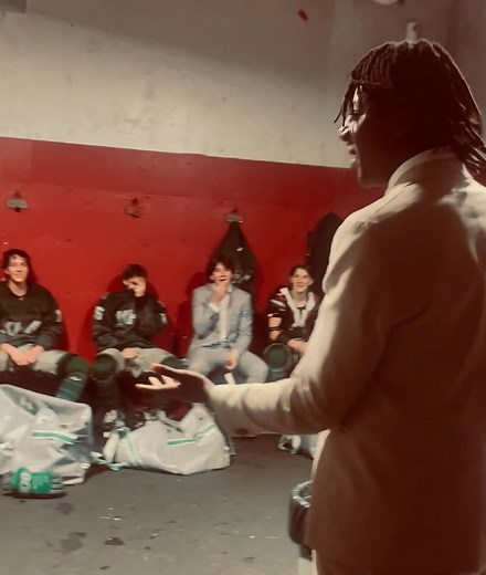 Jonas Rouselle was banged up today but that didn't stop him from contributing. Wise words, Jojo. Future coach! | Kootenay Hockey Academy