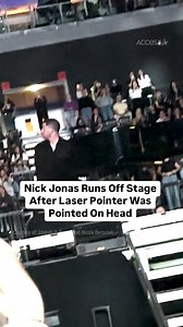 10M views · 33K reactions | #NickJonas was seen running off stage after an alleged laser pointer was pointed on his head. | Access | Facebook