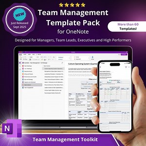 Team Management Template Package for Onenote | Leadership & Productivity System | Project, Meeting and Goal Templates - Etsy Australia