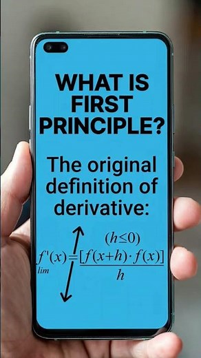 formula for first principle well explained