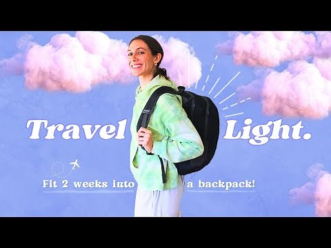 How to Pack Light for Travel ✈️ (Two Weeks with a Backpack) Minimalist Packing Tips