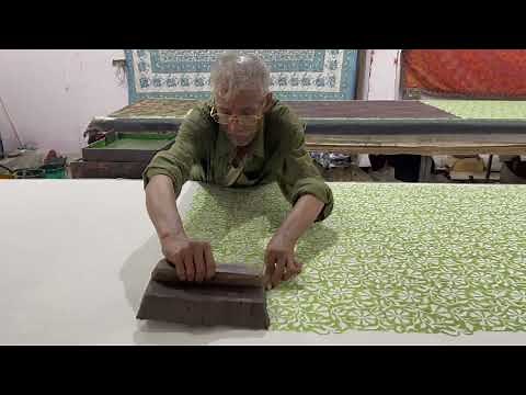 Block Printing of Fabrics. Jaipur, India