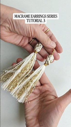 Easy DIY Macrame Earrings Tutorial #macrame #shortvideo