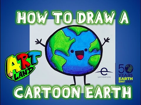 How to Draw a CARTOON EARTH