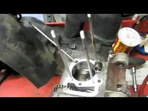 Extracting a broken stud from an engine case