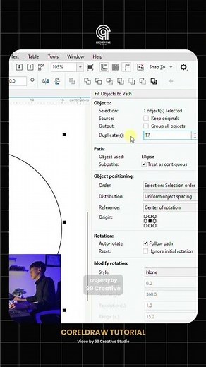 CorelDraw Tips | Use Fit Object to Path #coreldraw #begginers #graphicdesigner