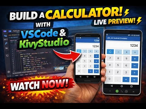KivyStudio Live Kivy Development on Android Emulator & Real Device | Python Mobile Dev Calculator.