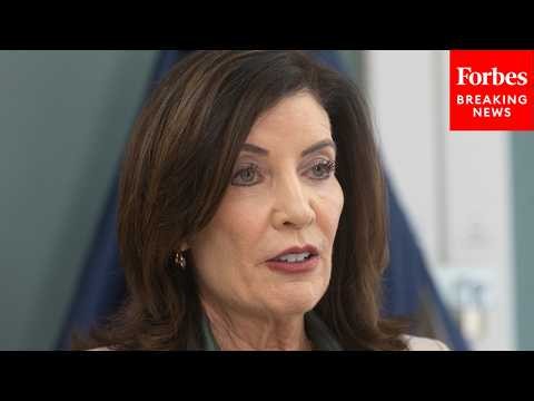 New York Gov. Kathy Hochul Holds Press Briefing To Make Public Safety Announcement