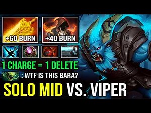 How to Solo Mid Spirit Breaker Against Viper with 1 Charge = 1 Delete Flame Cloak Radiance Dota 2