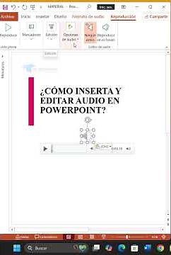 How to insert and edit audio in POWERPOINT