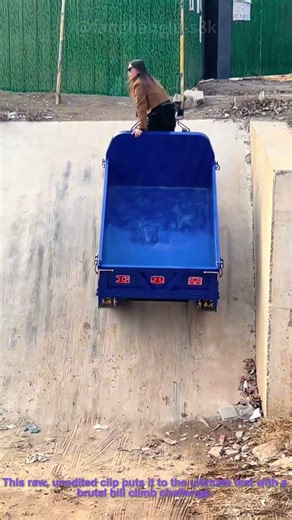 Blue Three-Wheeler Extreme Hill Climb Test | Vehicle Performance