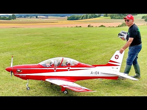 AMAZING RC PILATUS PC-21 SCALE MODEL TURBOPROP AIRPLANE AIRCRAFT / FLIGHT DEMONSTRATION !!!