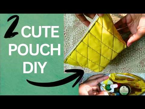 Make 2 Cute DIY Pouch at Home | Perfect for Travel & Storage | Bag making at home