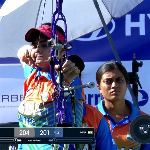 India win silver medal in women’s compound team | Archery World Cup 2026 Madrid