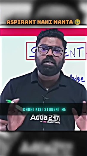 ASPIRANT NHI MNATA 💔#adda247 #teachersadda #motivation #adda