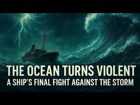 “The Ocean Turns Violent: A Ship’s Final Fight Against the Storm”