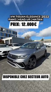 PRIX: 12.000€ Présentation détaillée du VW Tiguan56Allspace 2022 Elegance diesel 200 ch Nous parlons du nouveau VW Tiguan Allspace 2022 version Elegance, équipé d'un moteur diesel de 200 ch et de la transmission 4x4 Nous détaillons les nombreuses fonctionnalités haut de gamme de ce véhicule, notamment l'éclairage IQ Light avec les clignotants dynamiques, le toit panoramique, l'intérieur Alcantara avec sièges massants, le volant chauffant multifonction, les assistants de conduite, l'affichage têt