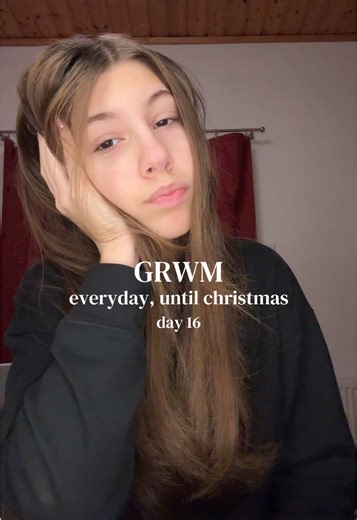 GRWM everyday, until christmas 🍰 day 16 #viral #christmas #vlogmas #xmas #christmasgrwm