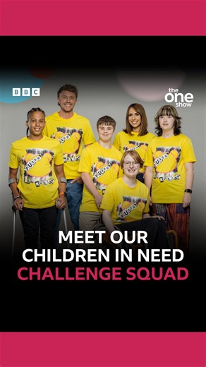 18K views · 206 reactions | Meet the 2025 Children in Need Challenge Squad!  Jude, Lloyd, Kat and Eloise have all been supported through BBC Children in Need funded projects and now they're taking on their own challenge! ✨ Find out more about their stories on BBC iPlayer. To donate to The One Show Challenge Squad in support of BBC Children in Need 2025 Appeal, go to donate.bbcchildreninneed.co.uk/TOSChallengeSquad | The One Show | Facebook