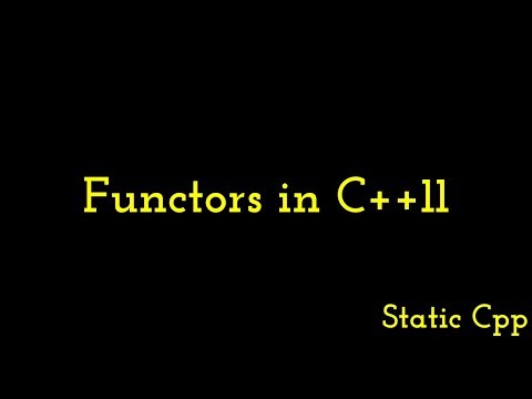 Functors/Function objetcs | C++11 Concepts