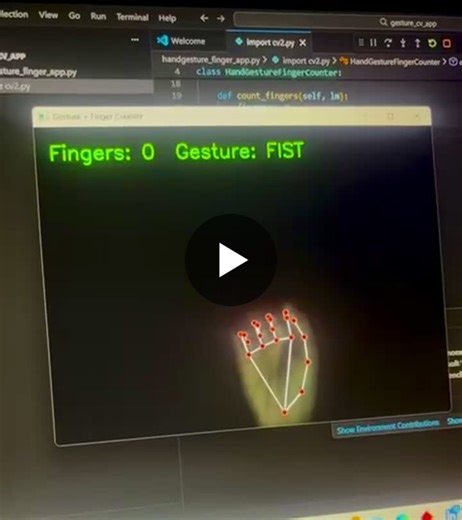 #computervision #python #opencv #mediapipe #projects #learning #internshipexperience #ai | Spoorthi D