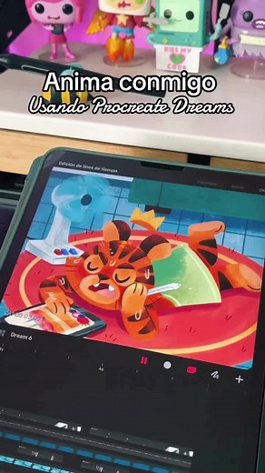 Anima un tigre pequeño con Procreate Dreams