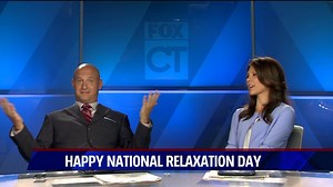 News Anchors Lie Down On Set for National Relaxation Day