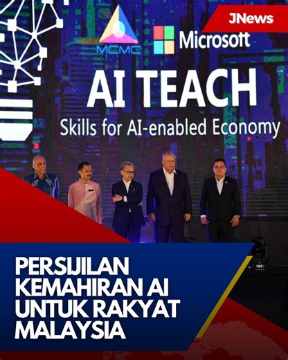 1.7K views · 217 reactions | MCMC-Microsoft AI TEACH merupakan program pembangunan kapasiti dalam Kecerdasan Buatan (AI), yang dibangunkan hasil kerjasama antara Suruhanjaya Komunikasi dan Multimedia Malaysia (MCMC) dan Microsoft Malaysia. #JNews #MalaysiaMadani #JabatanPenerangan | Jabatan Penerangan Malaysia | Facebook