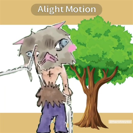 Run Inosuke Run !! // I love inosuke this cute little smelly thing // #kny #demonslayer #inosuke #animationmeme #fyp