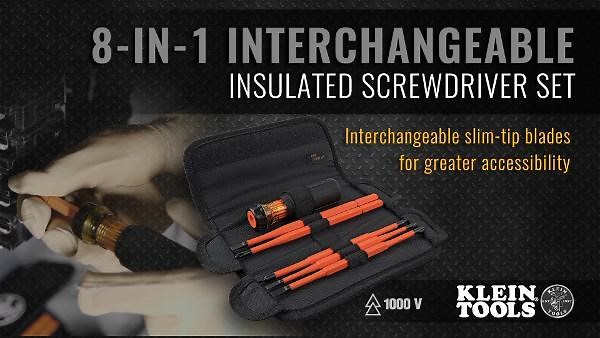 Klein Tools 5.75 in Screwdriver Blades Insulated Single End 2 Pack 13156