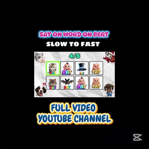 SAY THE WORD ON BEAT #repeat #sayplay #saytheword #words #shorts #quiz .