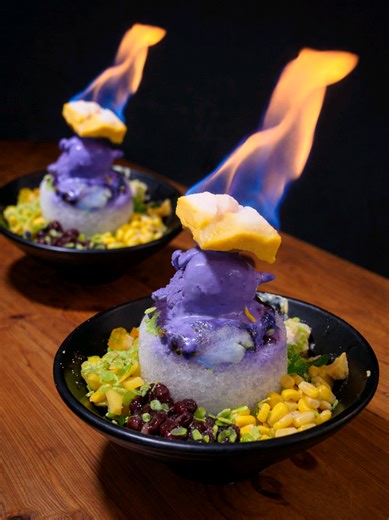 Making the Famous Flaming Halo Halo