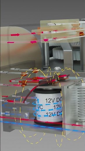 how a DPDT relay works #automobile #3danimation #relay