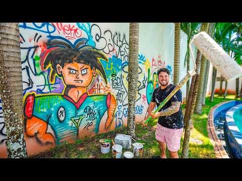 PINTEI A PAREDE DE CASA QUE ALGUEM PIXOU !!! * vou deixar a casa nova *