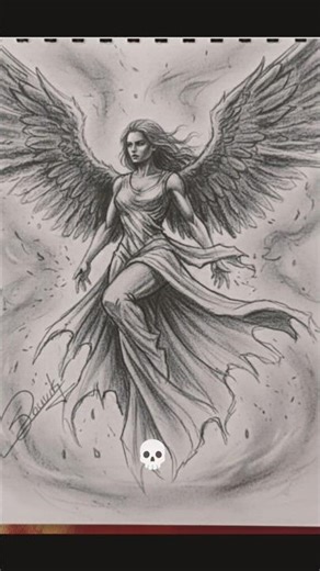 Drawing a Beautiful Angel 👼✨ #shorts