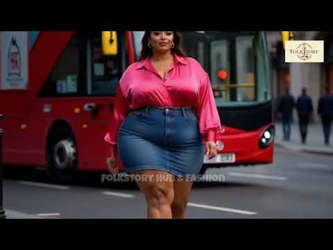 How Plus Size Women Style Denim Skirts | Confident Curvy Looks in London