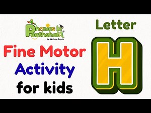 Letter H Fine Motor Activity | Alphabet Craft for Kids | Heart Stickers Pasting | Free Worksheet