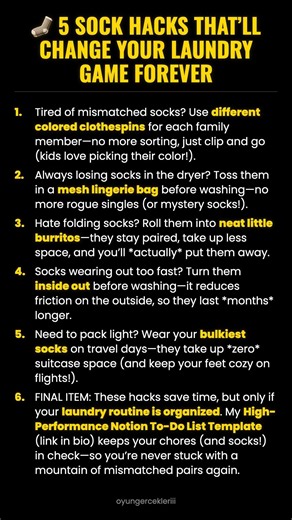 🧦 5 Sock Hacks That’ll Change Your Laundry Game Forever #ad (Verify Info)