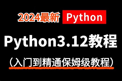 【2024版】强推！2024最细自学{Python3.12入门到精通}教程！从入门精通，编程入门零基础大学生，下载安装教程，学不会我退出IT界！