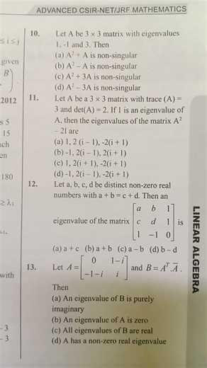 Linear Algebra mcq