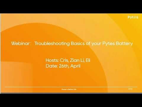 Troubleshooting Basics of your Pytes Battery