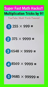 79K views · 2.4K reactions | So Easy! FAST Multiplication Tricks by...