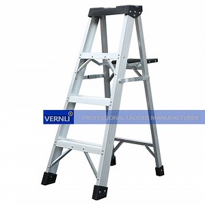 [Hot Item] 4 Step Aluminum Single Step Top and Back Tray Ladder for Industry