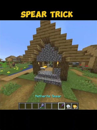 spear fast move trick 💪🏻 #minecraft #memes #contentcreation #minecraftshorts #java#mcjava#mcpe