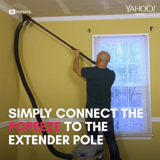 This 'PopEeze' attaches to your vacuum and is the easiest way to remove popcorn ceilings 👍 Buy it here👉 https://amzn.to/2TqoQsS | Yahoo