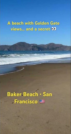 Baker Beach in San Francisco has the wildest view 🌉🌊