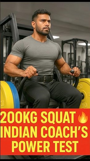 Legs of Steel 🦵🔥 200KG Squat by Indian Coach#fitness #squad #motivation #shorts #squat #legday