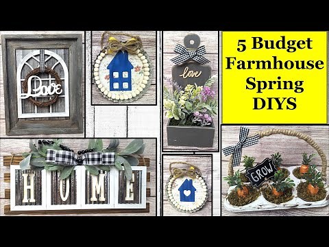 🌷🌷FARMHOUSE Budget Friendly Spring DIYS | Dollar Tree DIY | SPRING DECOR🌷🌷