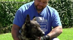 A police officer's dog saves neighbor's life from dog attack