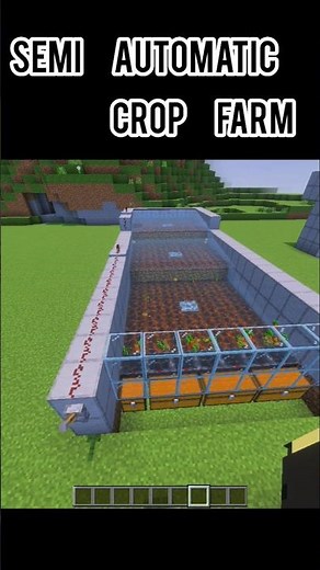 Minecraft Redstone Auto Farm Harvest Button 🌾